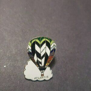 Hot Air Balloon ATLANTIS souvenir Lapel hat tack pin back